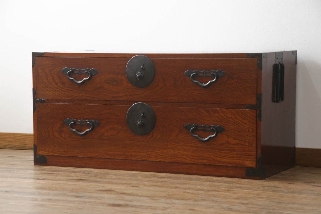 フランス製 Country Corner ホワイト木製キャビネット 5引き出し