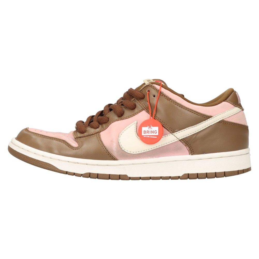 NIKE SB (ナイキエスビー) SB DUNK LOW PRO STUSSY CHERRY 304292-671 ステューシー ダンク ロー プロ  チェリー ローカットスニーカー ピンク/ブラウン US11/29cm