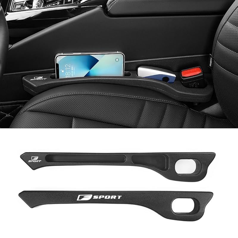 【レクサス F-Sport 専用】隙間クッション 厚型 Fスポーツ 専用ロゴ 隙間埋め 車用 シートサイド クッション LEXUS F-Sport 全車種 適用 正・裏面取付可 シート コンソール 隙間収納 落下防止 小物