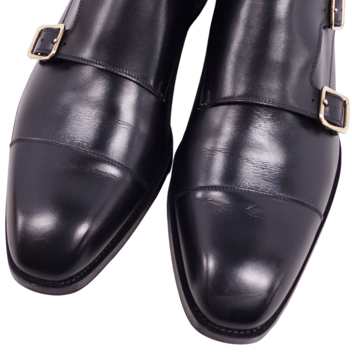 美品 トムフォード TOM FORD レザーシューズ ダブルモンクストラップ