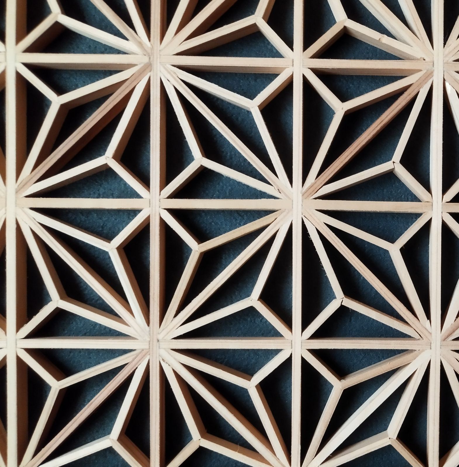 180 麻の葉組子4枚一組木製額縁