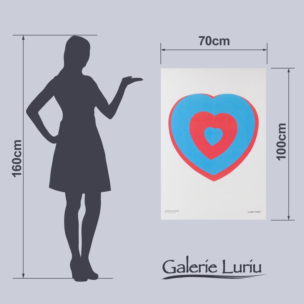 額装済ポスター/マルセル デュシャン/Coeur Volant/アート作品 額装済