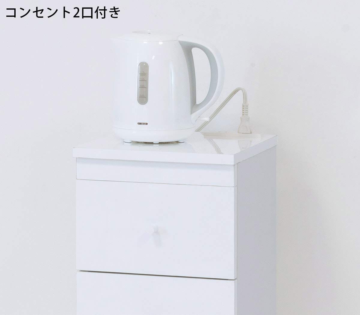 ホワイト キャスター付き