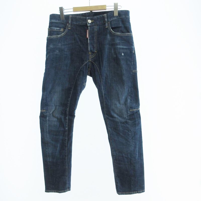 姫路東店 DSQUARED2 | ディースクエアード デニムパンツ Tidy Biker Jean S74LB0760 ダメージ加工 ブルー サイズ 46 108