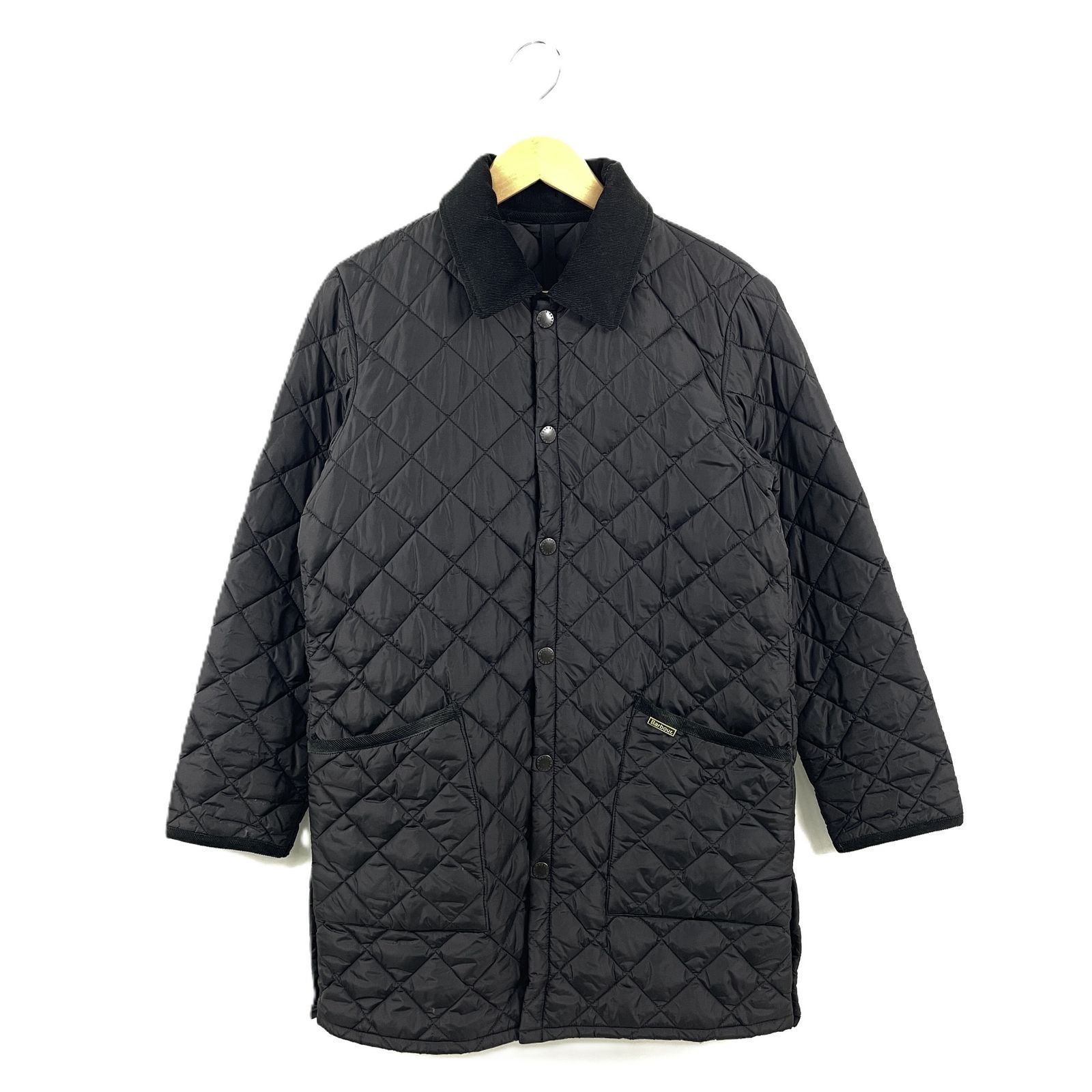 BARBOUR バブアー 1702217 キルティングコート キルティングジャケット 中綿コート サイズ38 ブラック ピンバッチ付き