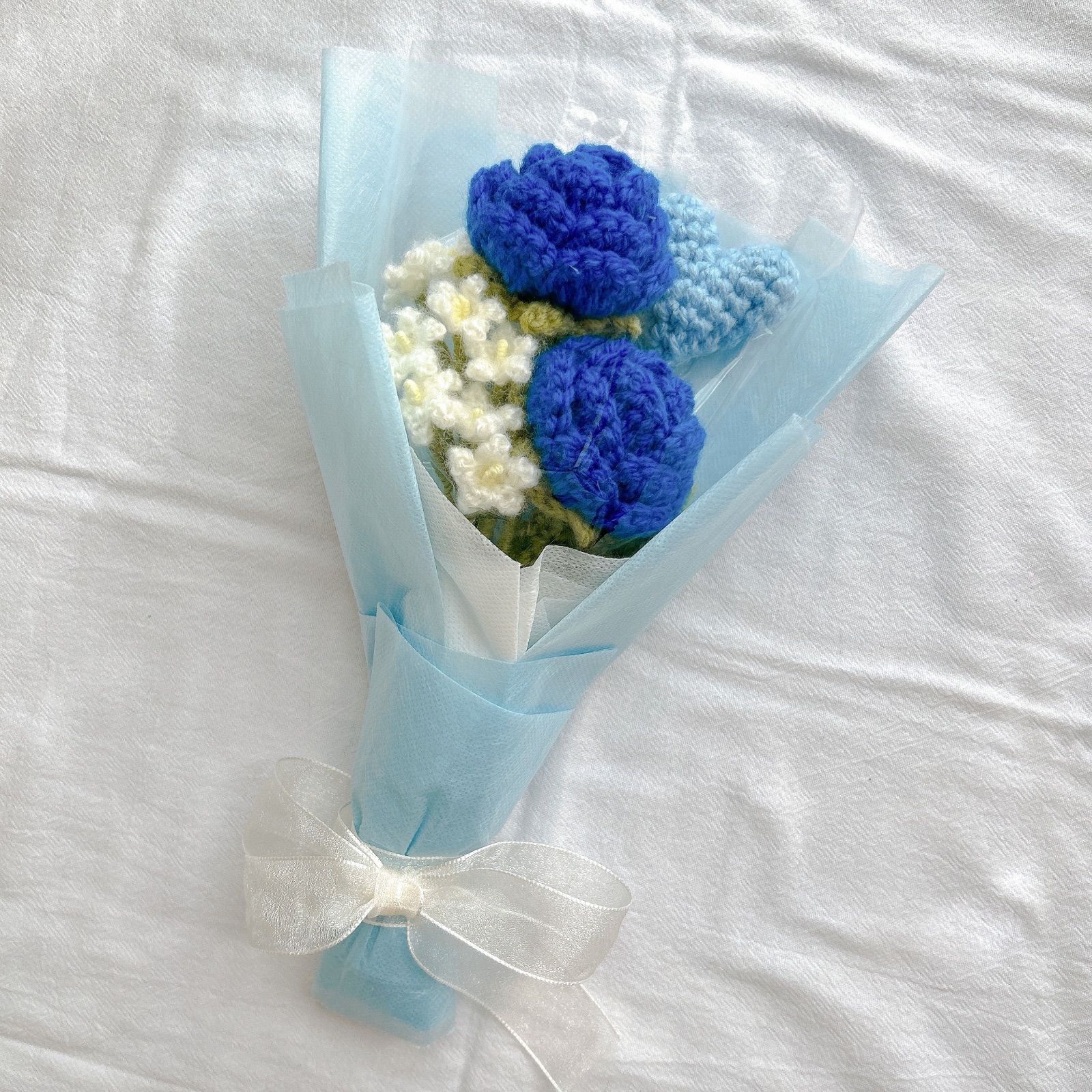 受注生産(カラー変更可能)】 枯れない花束 枯れない花 毛糸の花束 バラ 