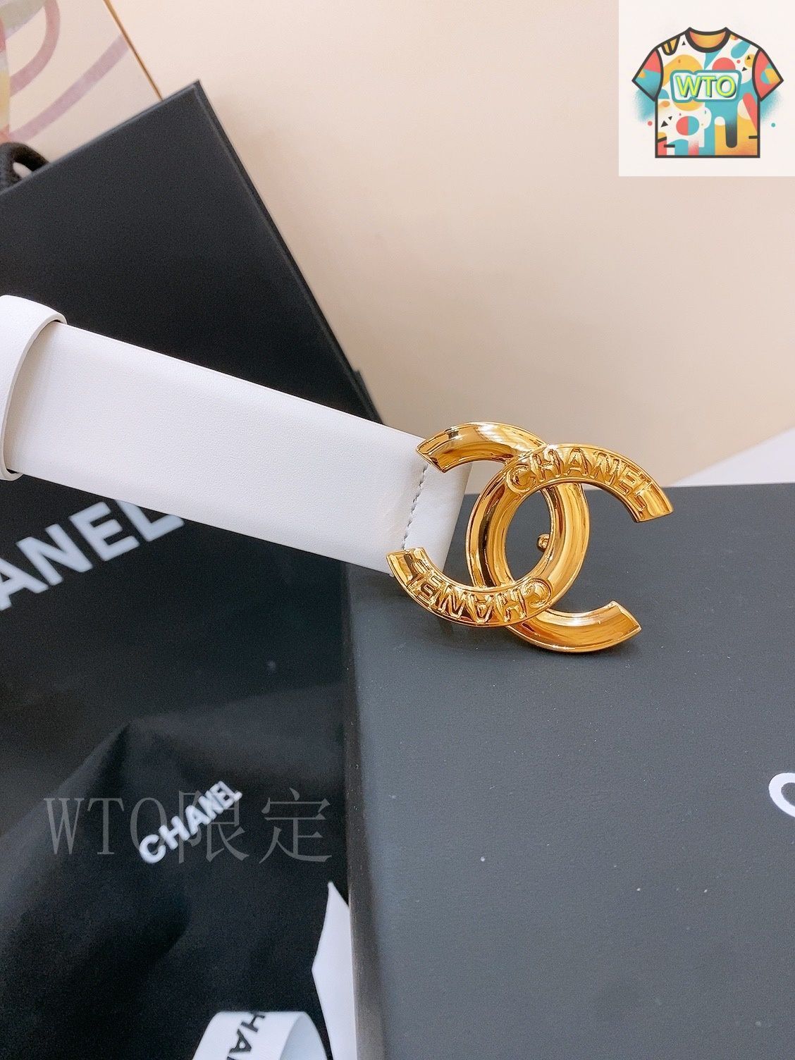 今日WTO】Chanel シャネル ダブル C ベルト-ZX51 - メルカリ