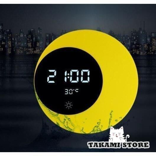 目覚ましライト ベッドサイドランプ 目覚まし時計 置き時計 掛け時計 12H|24H表示 温度表示 時間記憶 三段階調光 USB充電式 間接照明 ファッション◆2年保証◆