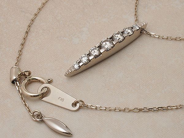 カシケイ KASHIKEY ネイキッド ブラウンダイヤ/0.4ct ネックレス - 質