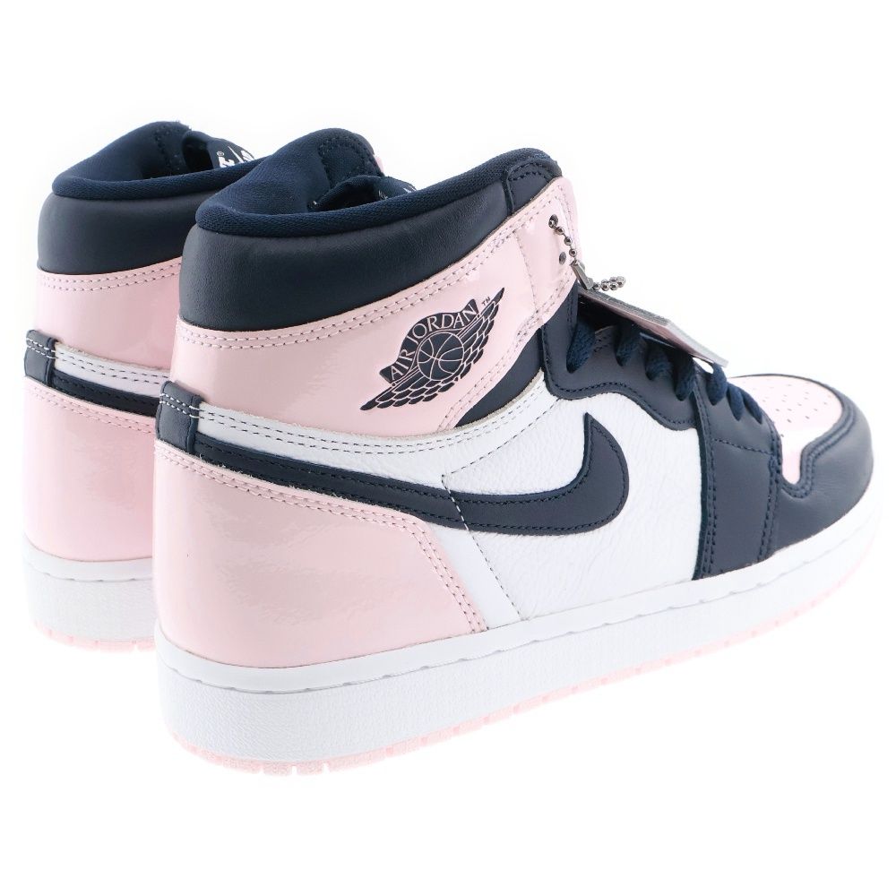 27.0］Nike Air Jordan 1 ネイビー/ピンク ハイカッ