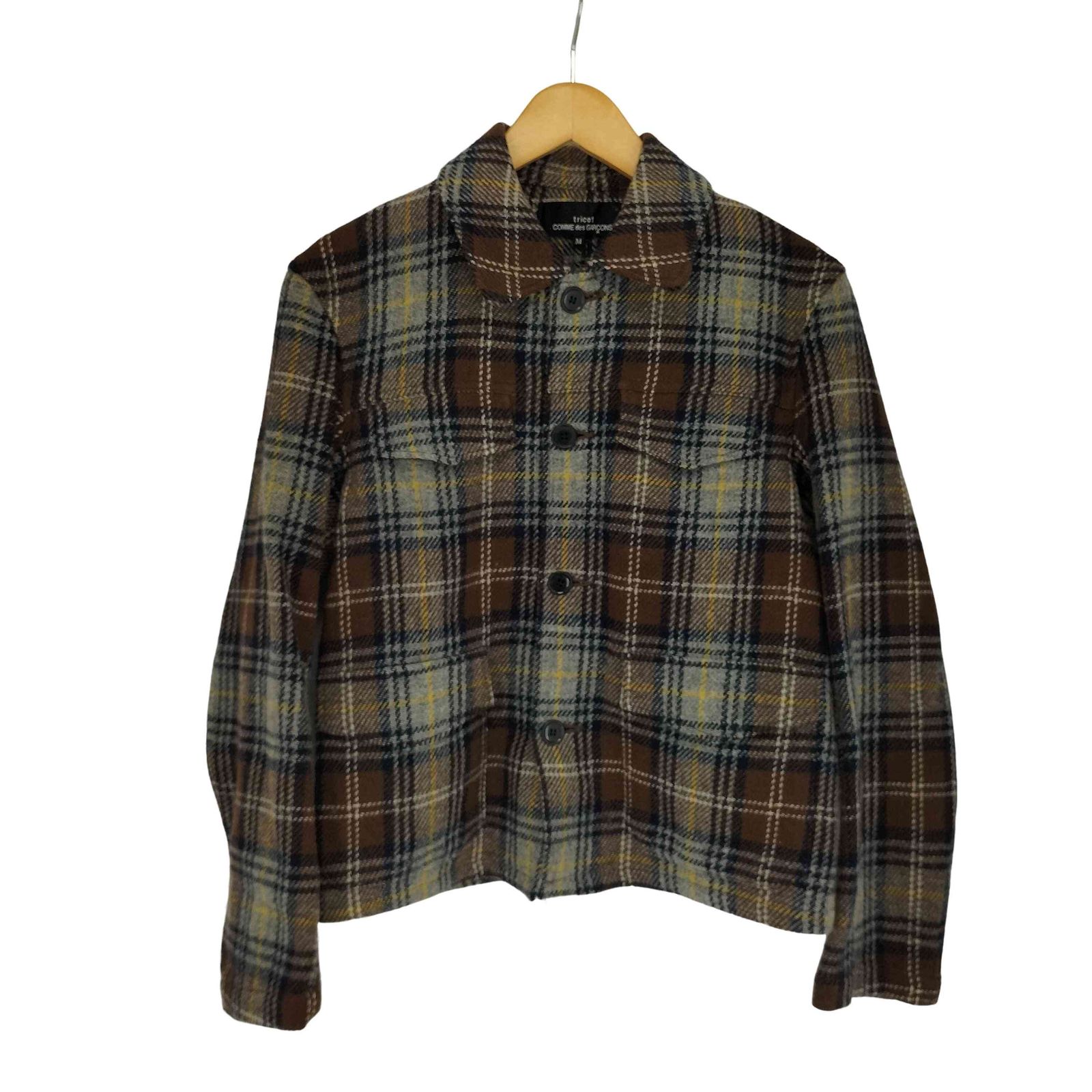 トリコ　コムデギャルソン　ジャケット　チェック トリココムデギャルソン tricot COMME des GARCONS 00S ウール