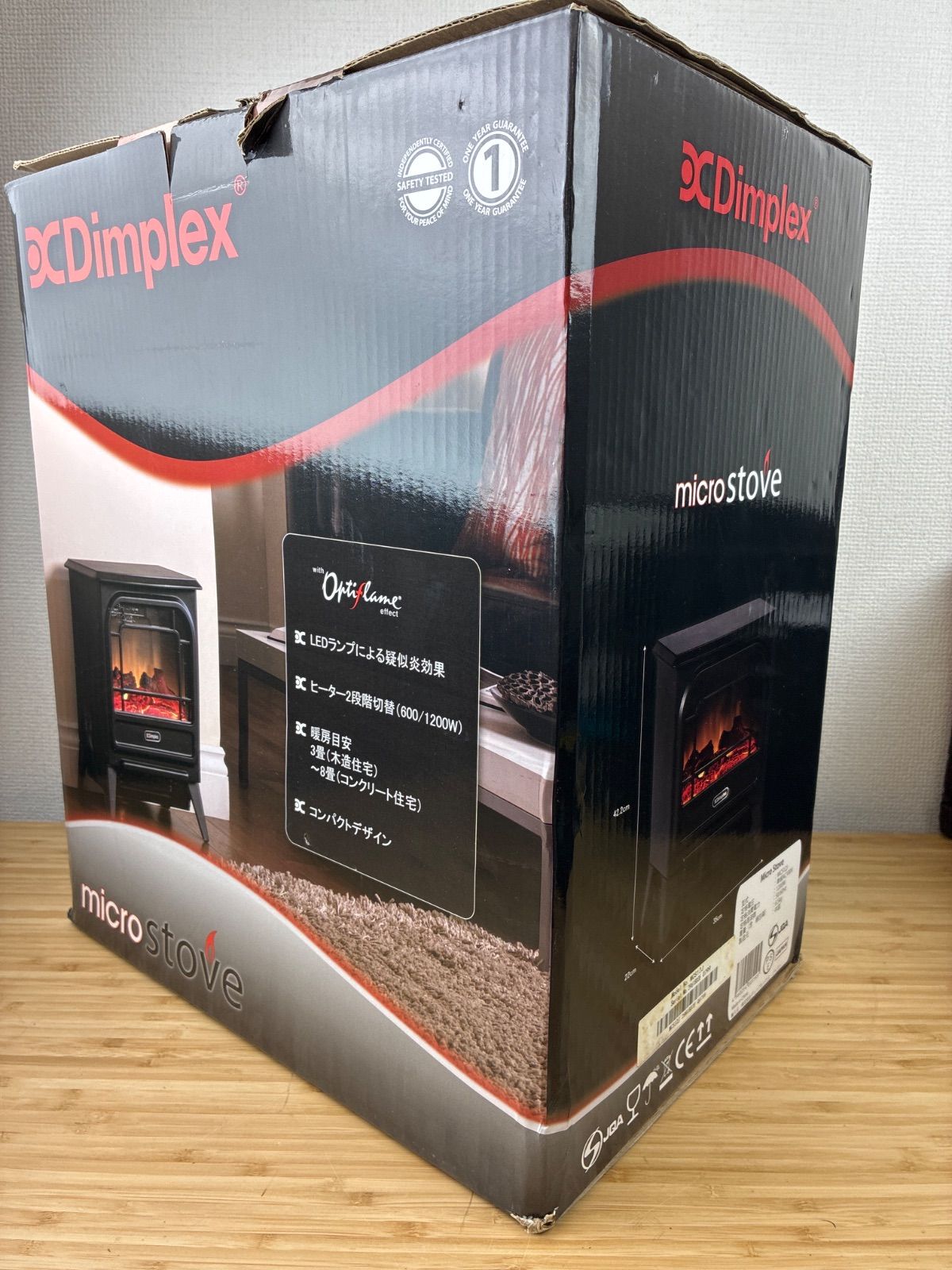 炎のゆらめき Dimplex ディンプレックス 電気暖炉 マイクロストーブ MCS12J ブラック 目立った傷なし