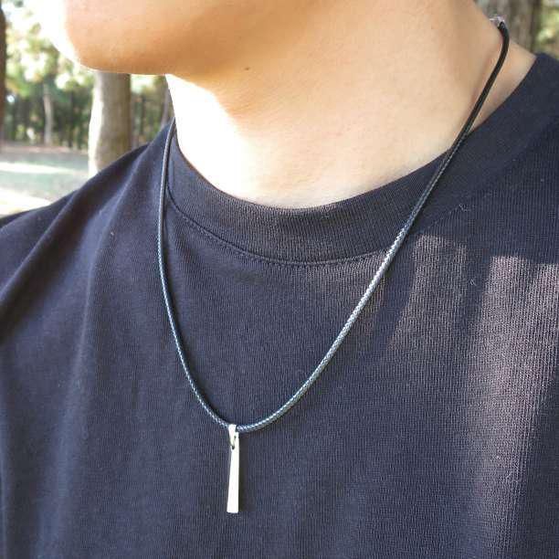 革紐 スティックネックレス シルバー メンズ ネックレス nike