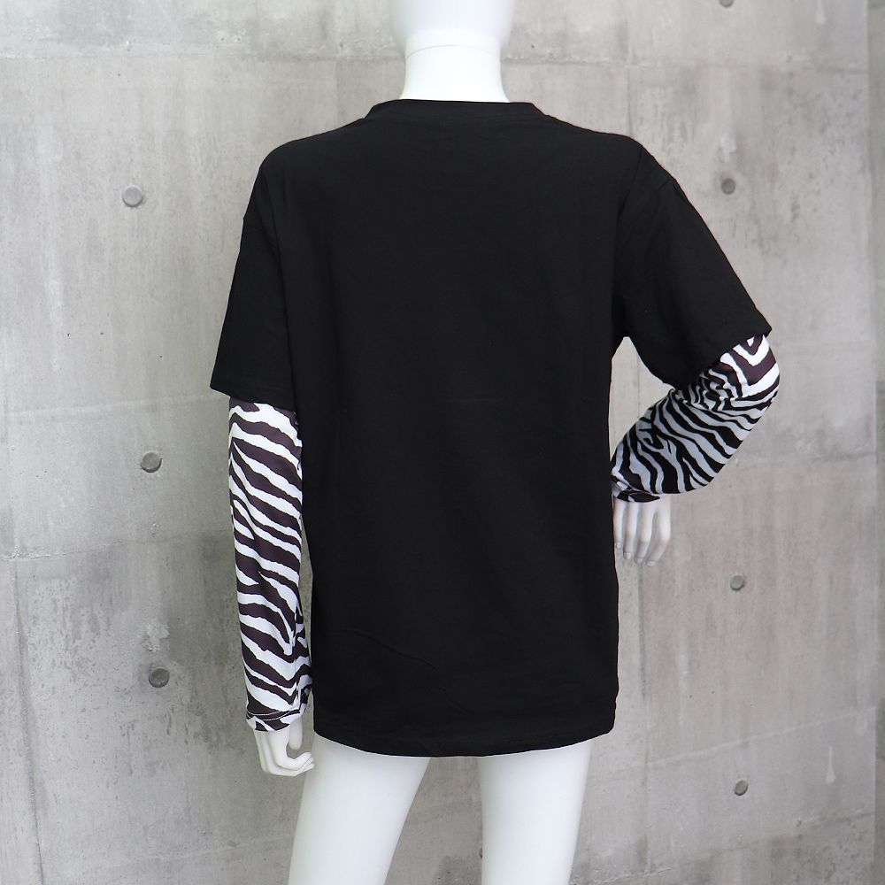 Amazon.co.jp: 長袖Tシャツ メンズ ロングスリーブ ゼブラ柄 T