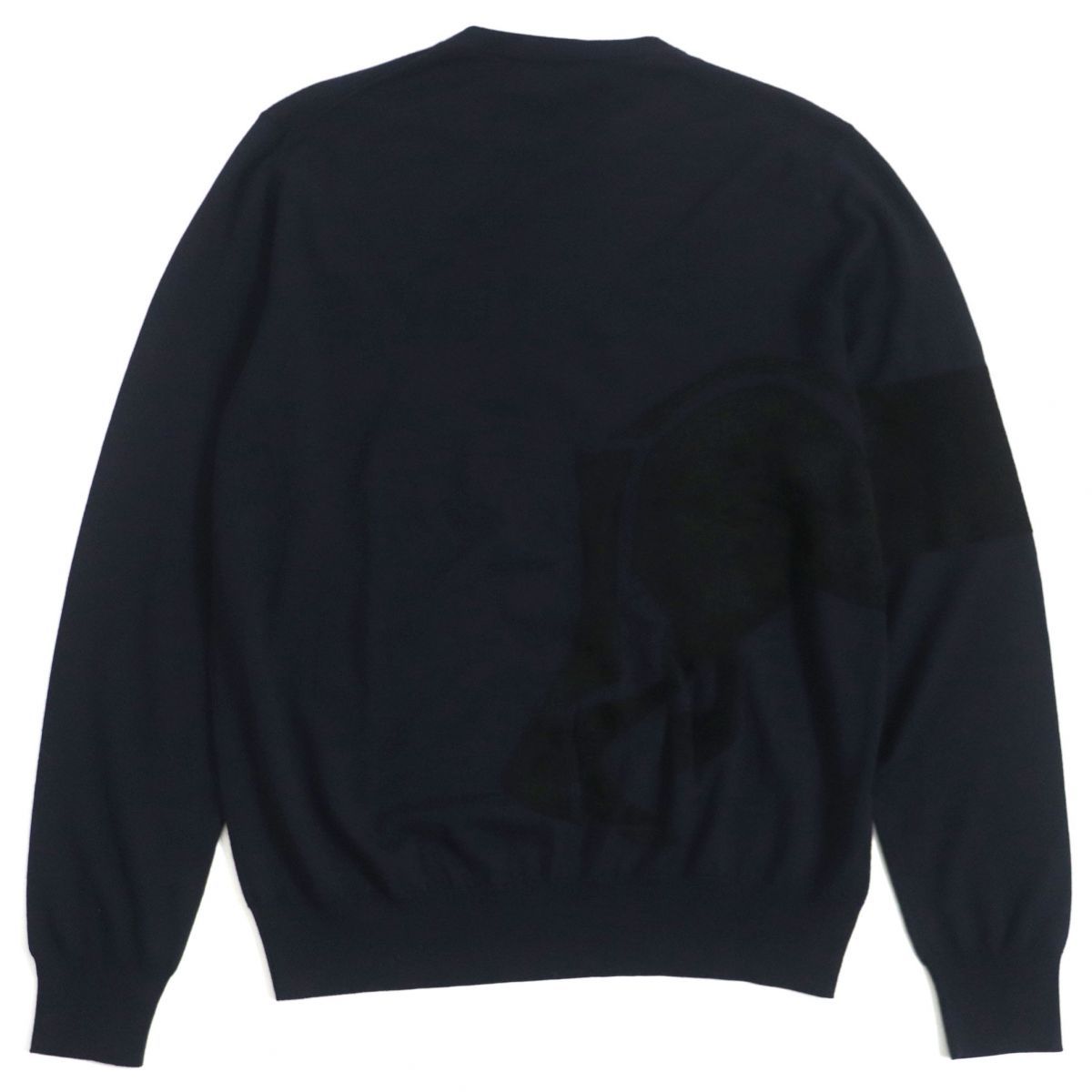極美品▽HERMES エルメス クルーネック ホースモチーフ ウール100％ 長袖 ニット/セーター ネイビー×ブラック L イタリア製 メンズ -  メルカリ