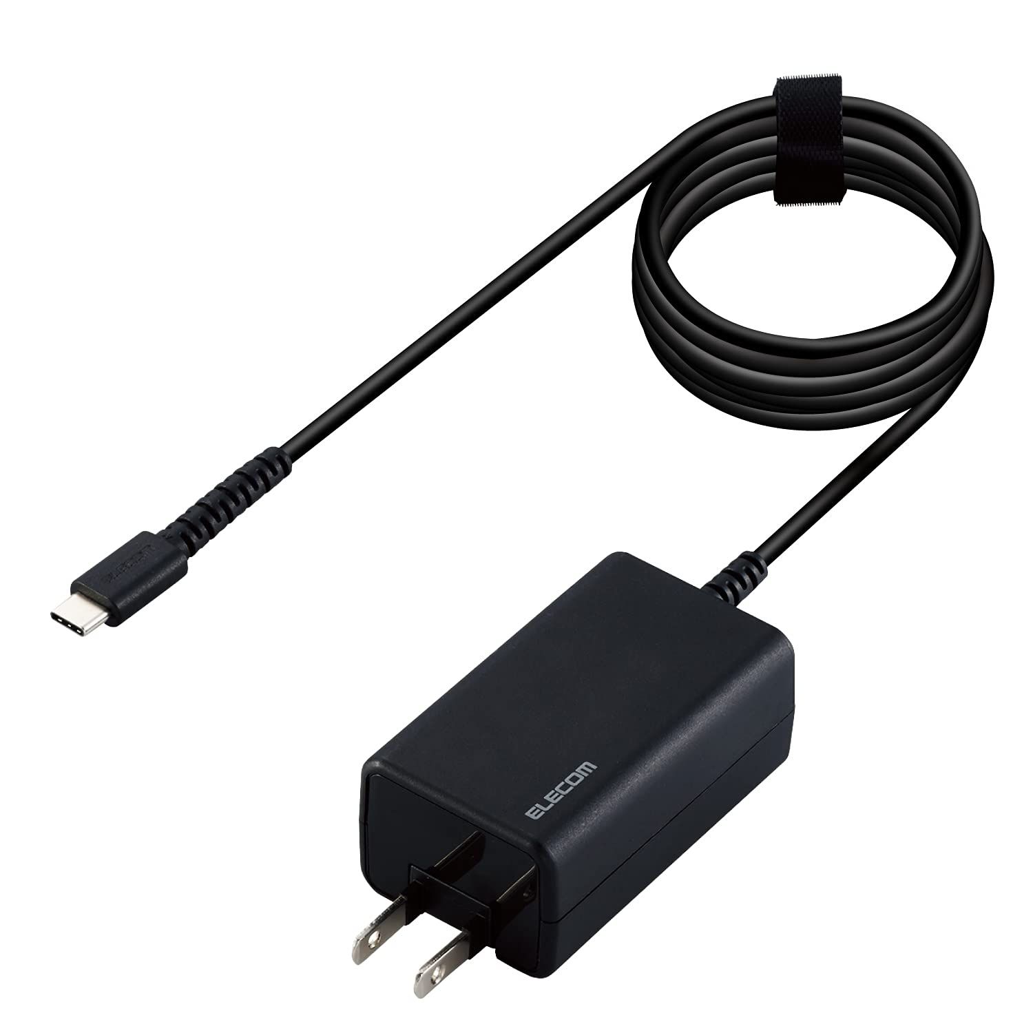 正規品，HOT エレコム 45w usb-c acアダプター USB Power Delivery認証 ケーブル一体型 抗菌 2m ブラック ACDC-PD1945BK その他