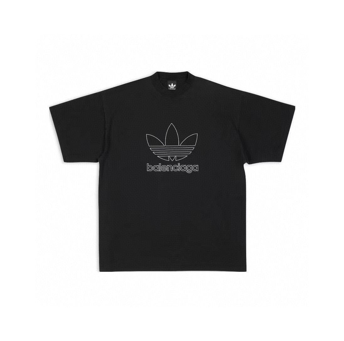 バレンシアガ BALENCIAGA × アディダス ADIDAS ロゴ刺繍Tシャツ 男女 