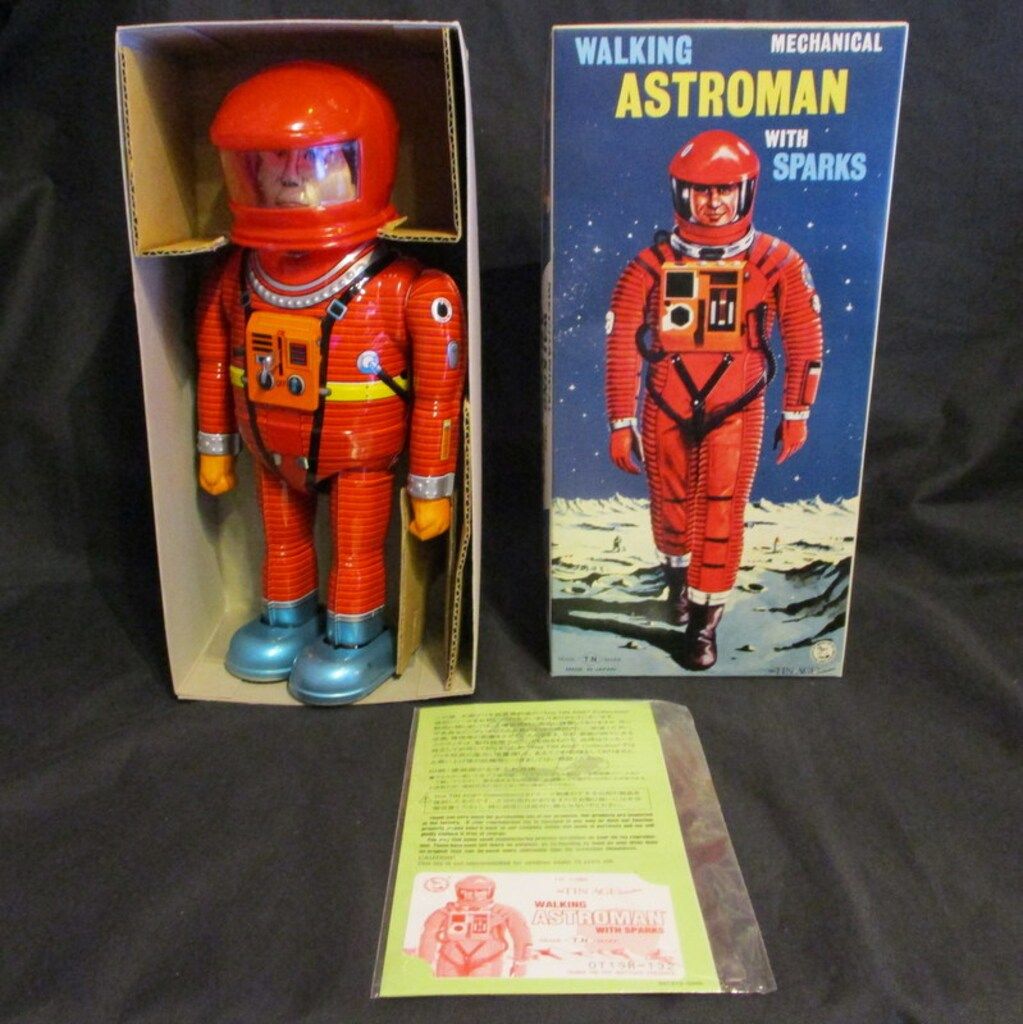 大阪ブリキ ゼンマイブリキ 復刻WALKING ASTROMAN 赤