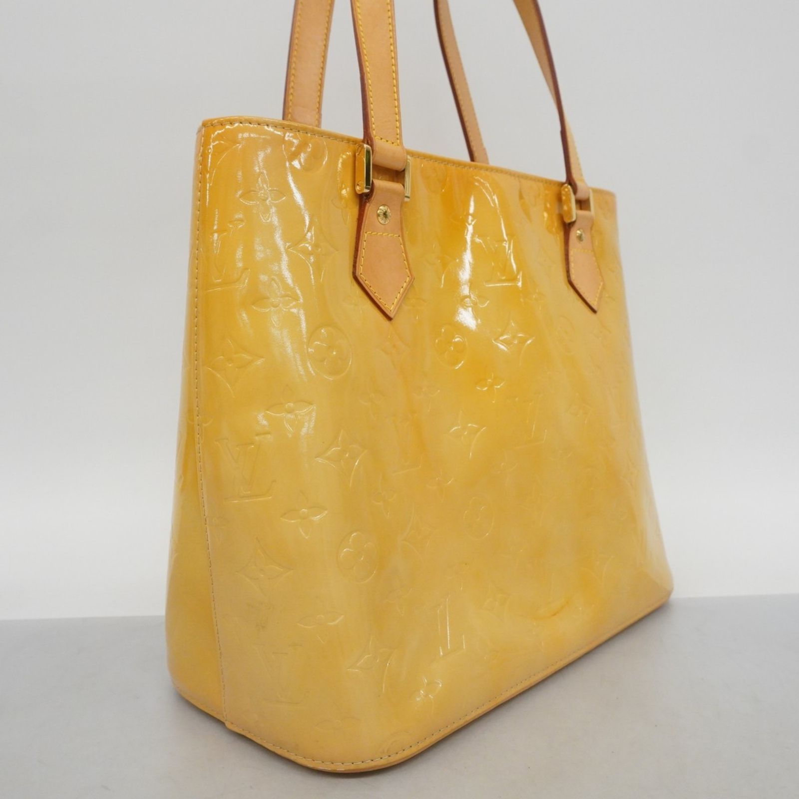 ルイ ヴィトン Louis Vuitton ルイ ヴィトン トートバッグ ヴェルニ ヒューストン M91004 ベージュレディース