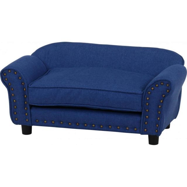 不二貿易 ペットソファ チェスターフィールド風 SF-430 BL ブルー 感 ペットベッド ペット家具 インテリア