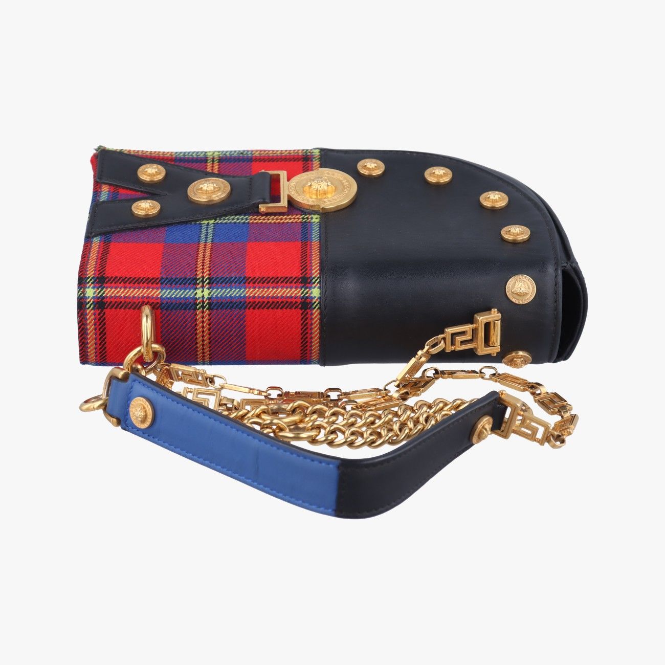 VERSACEタータンプリントブラック×マルチ