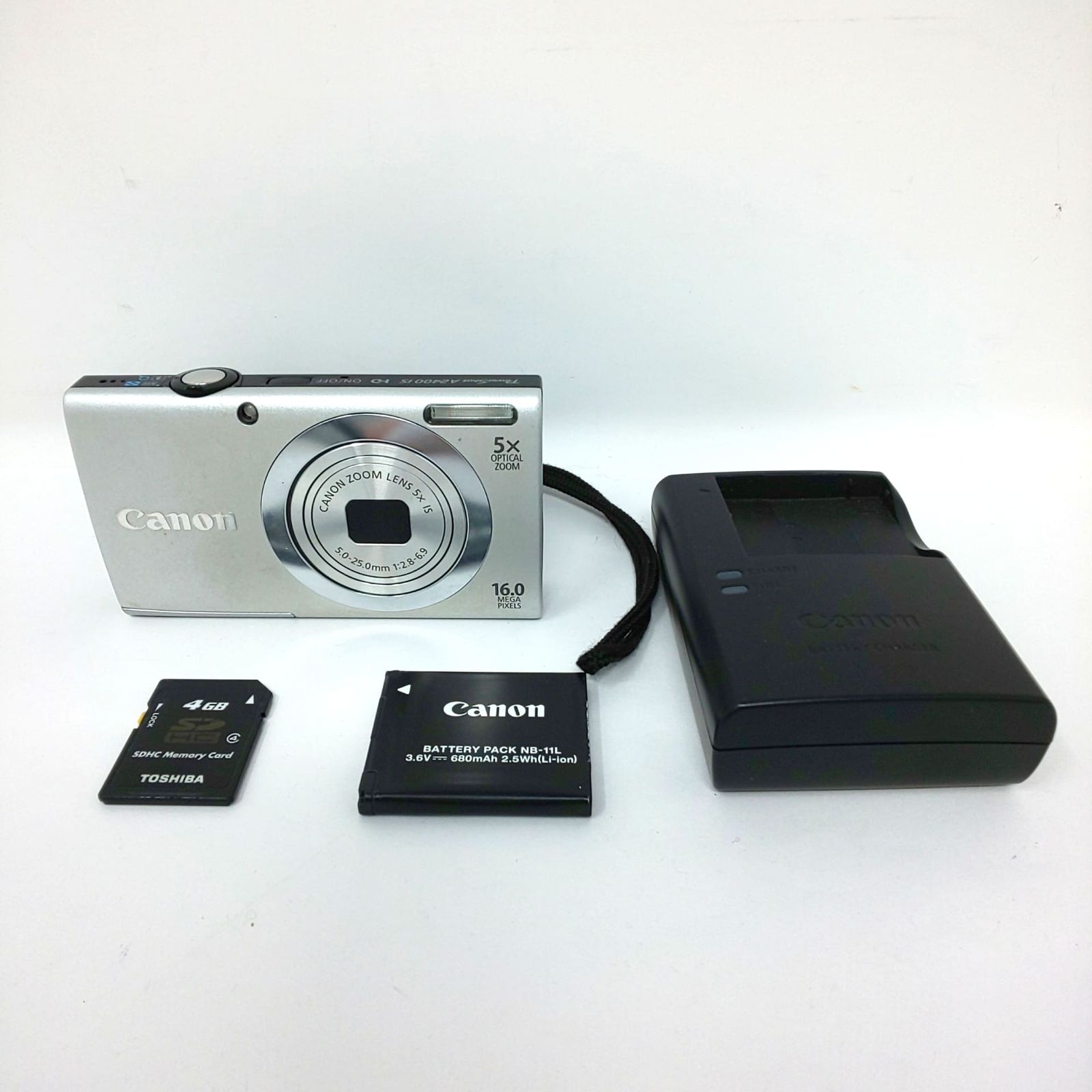 動作確認済デジカメ【Canon Powershot A2400 IS】キズあり 1278B-03