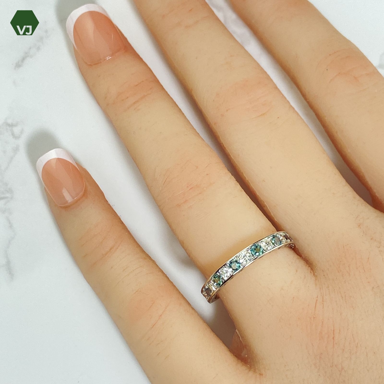 24-30】アレキサンドライト ダイヤモンド リング 0.41ct D0.34ct
