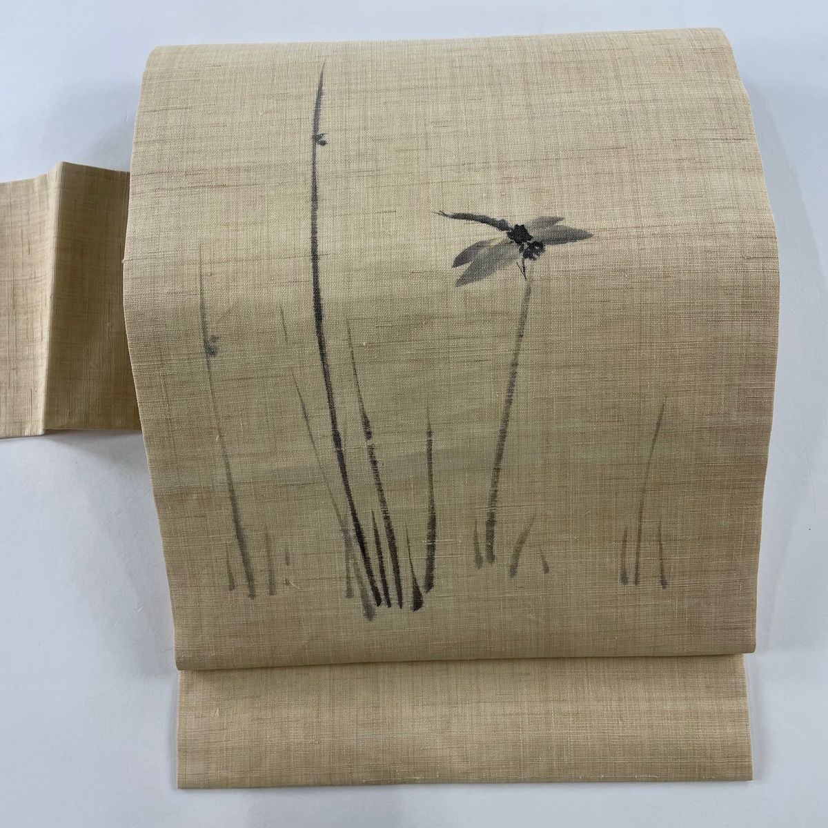 名古屋帯 美品 名品 夏帯 トンボ 葉 薄茶色 麻 【中古】 - メルカリ 