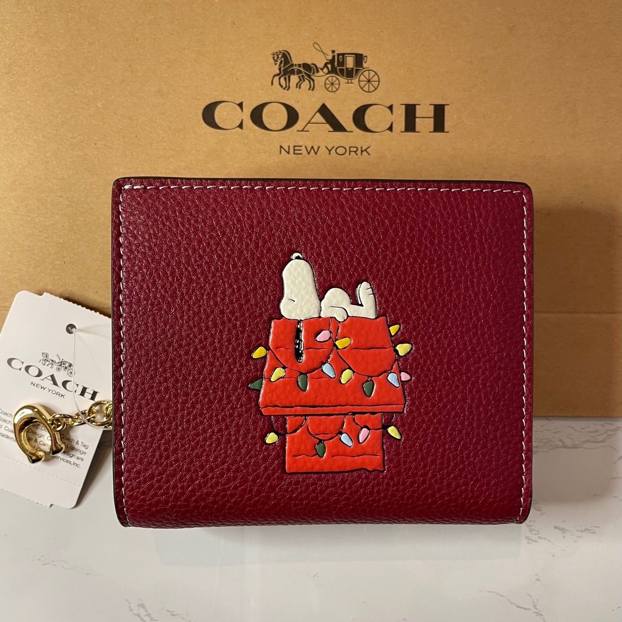 COACH X PEANUTS スナップ ウォレット・スヌーピー ライツ折財布