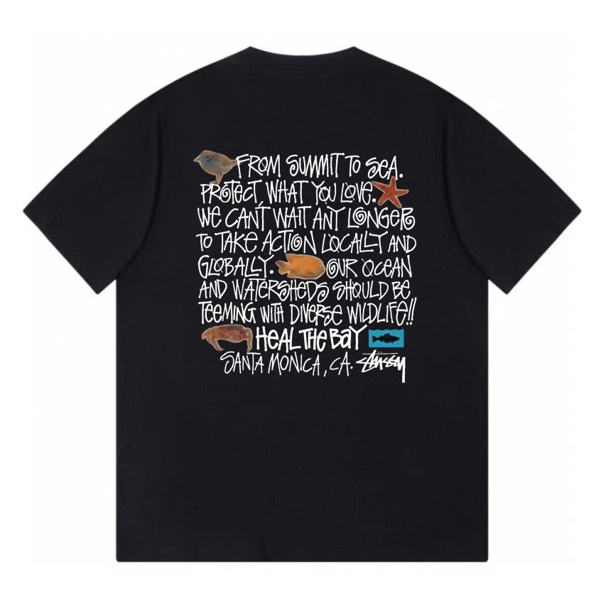 Stussy x Heal The Bay  Tシャツ  ステューシー  黑