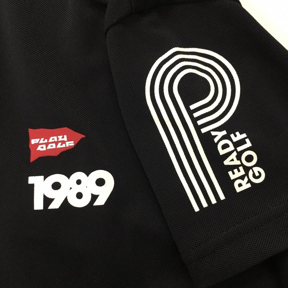 超美品】パーリーゲイツ 半袖ハイネックシャツ ネイビー×白 レディース