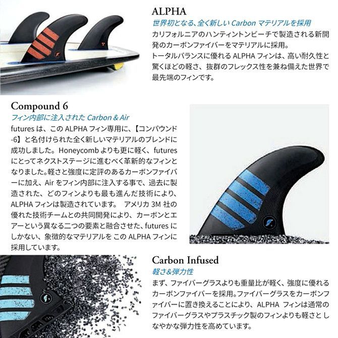 フューチャー フィン アルファ F8 モデル ラージ Lサイズ 3フィン