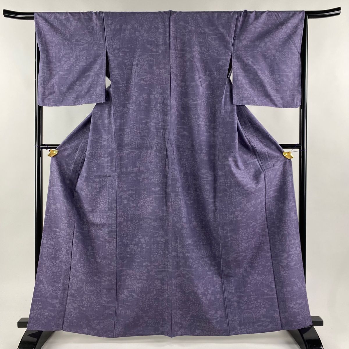 平和屋着物○上質な紬 絞り 花菱文 正絹 逸品 DAAS2360tw