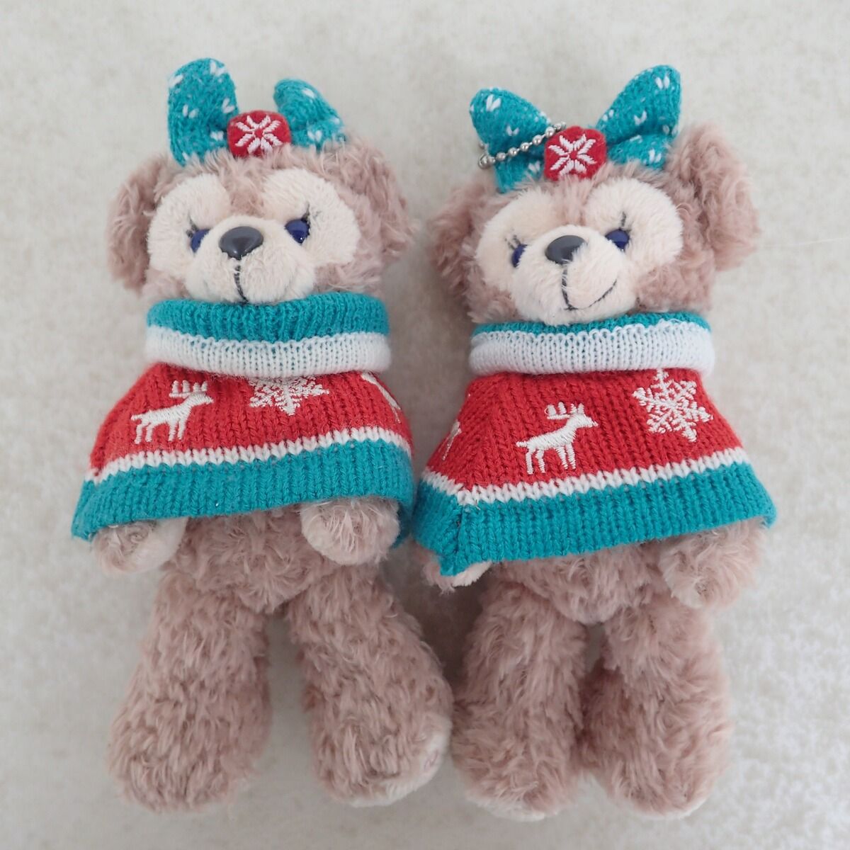 ダッフィー/シェリーメイ ぬいぐるみバッジ クリスマス 2011