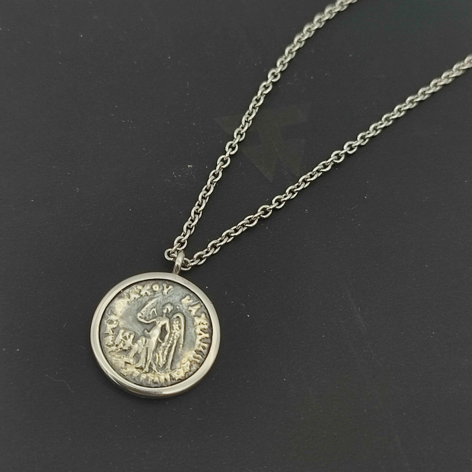 美品】Tom Wood トムウッド コイントップペンダント ネックレス SILVER 