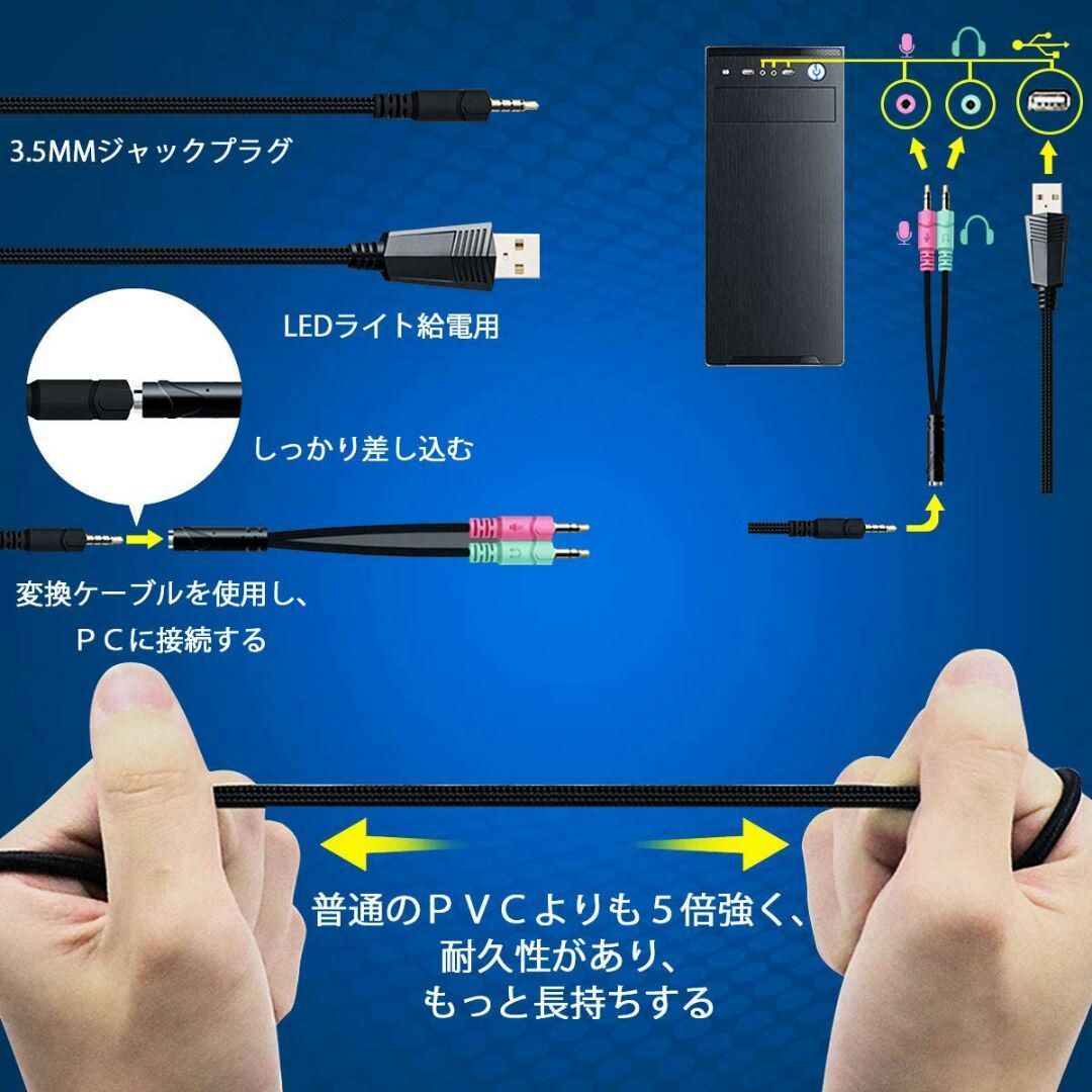 ゲーミングヘッドセット YINSAN PC用ヘッドホン ps4 ヘッド セット