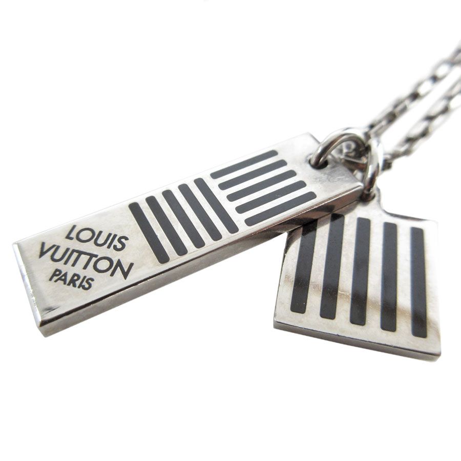 LOUIS VUITTON コリエネックレス　ダミエ　シルバー M62490 美品】LOUIS VUITTON コリエ ダミエカラーズ ネックレス シルバー