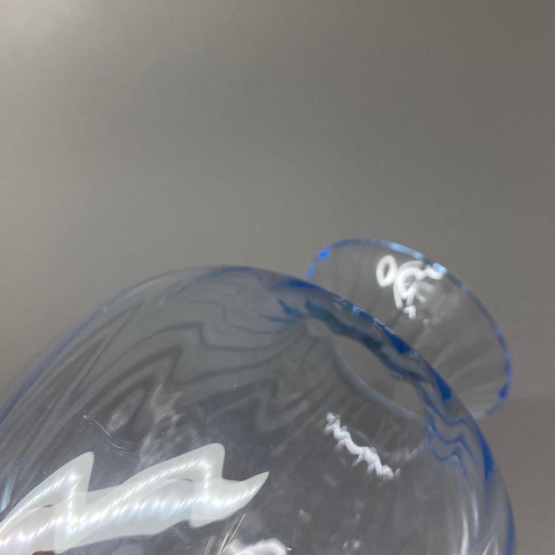 ☆洋3 バカラ アレーユ ブルー フラワーベース 高さ11㎝ 東な6