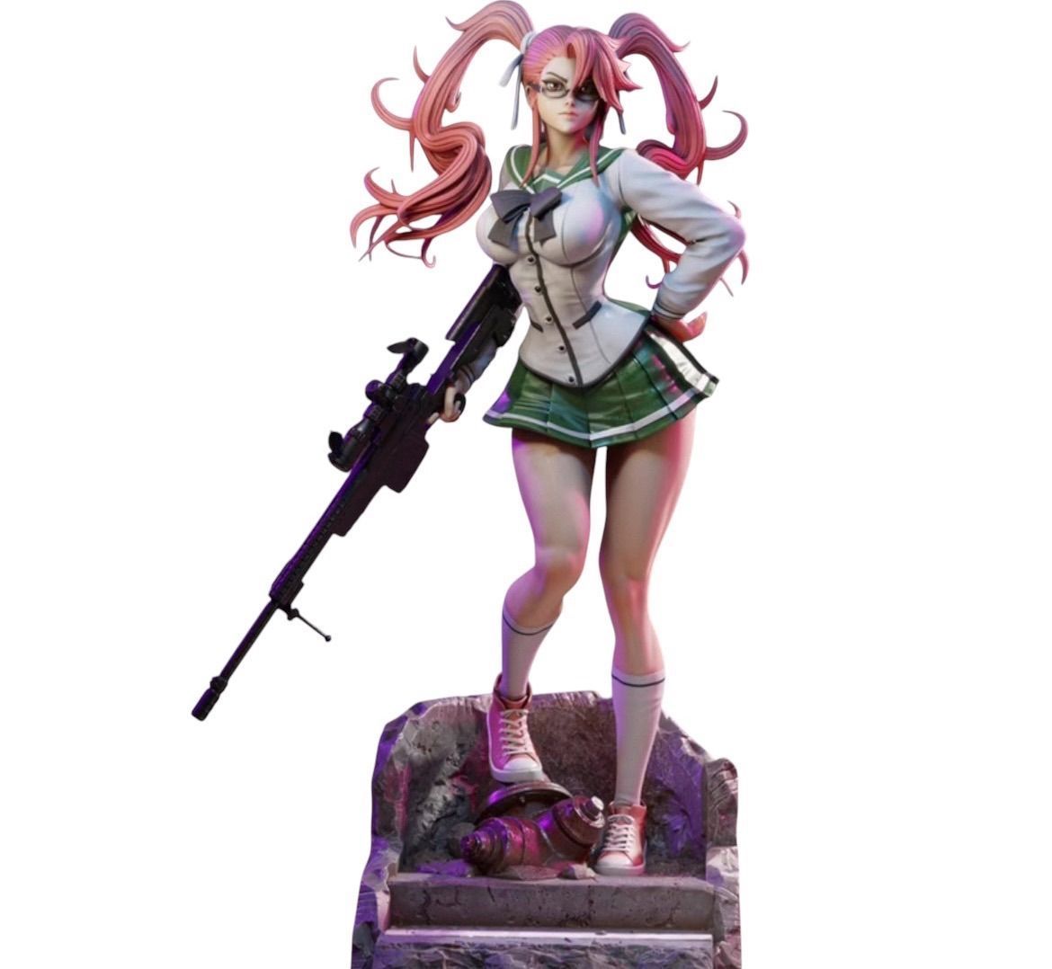 1|8 ガレージキット フィギュア 未塗装 学園黙示録 高城沙耶 24cm