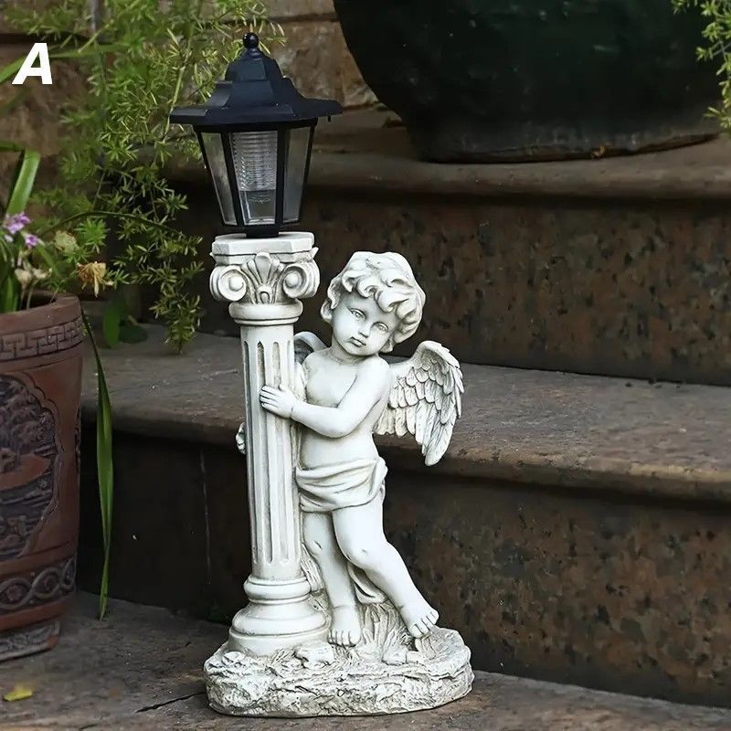 ガーデン ライト 天使 自動点灯 ソーラー 充電式 おしゃれ かわいい