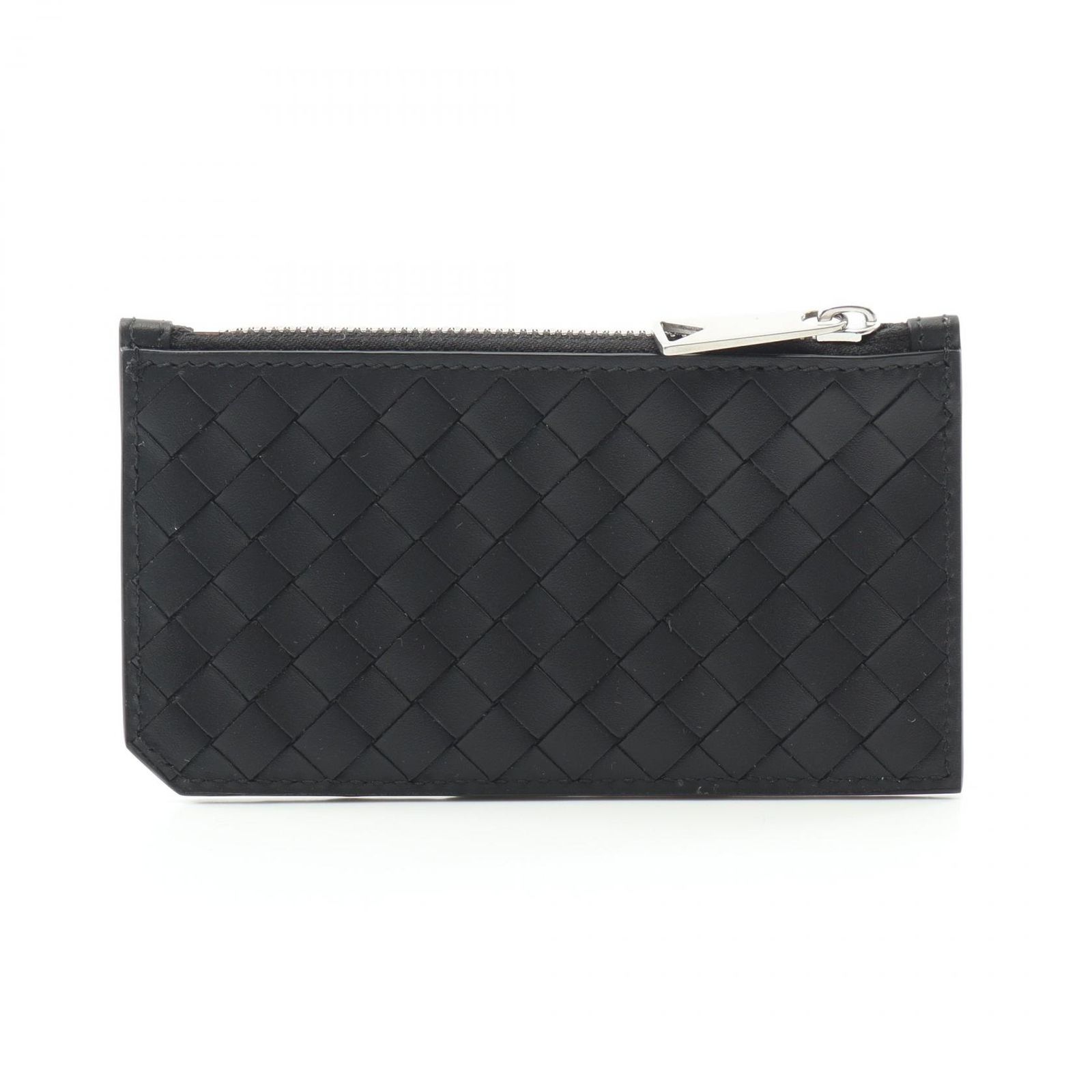 ボッテガヴェネタ BOTTEGA VENETA カードケース イントレチャート ピッコロ ファスナー BioBasedLeather 805827V4LQ18803 ブラック レザー カードケース メンズ