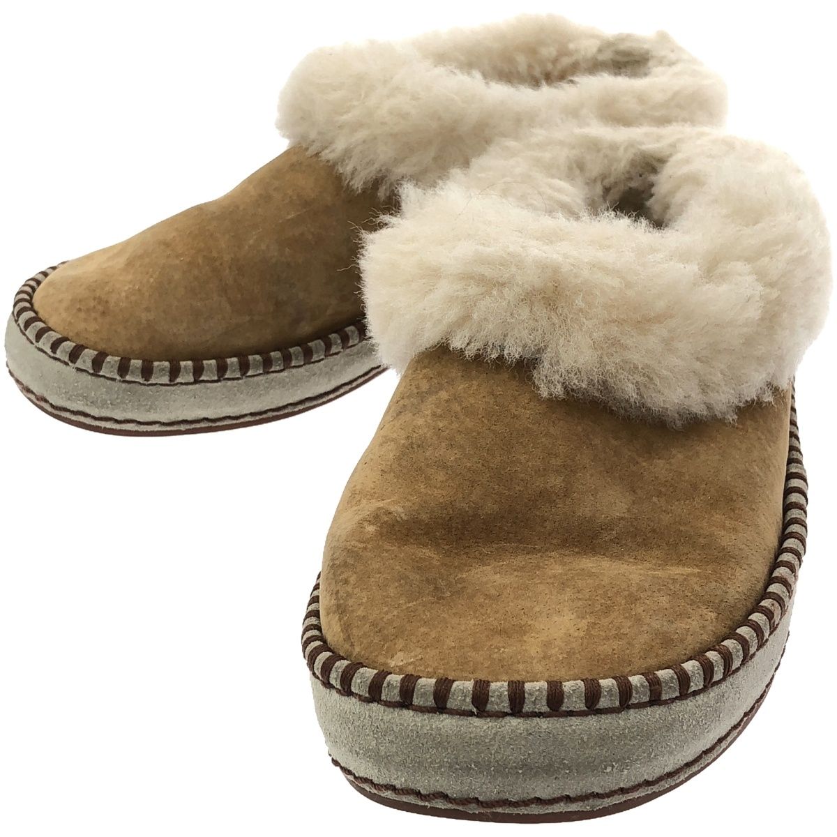 UGG アグ シープスキン スリッポンシューズ キャメル 24cm - メルカリ