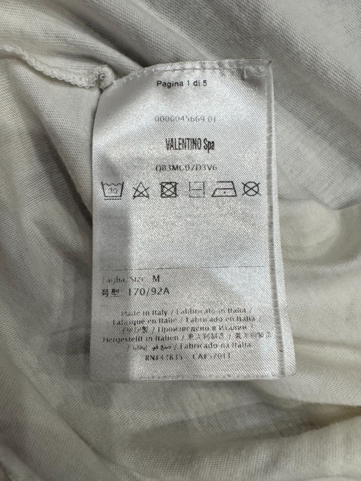 ホワイト サイズM