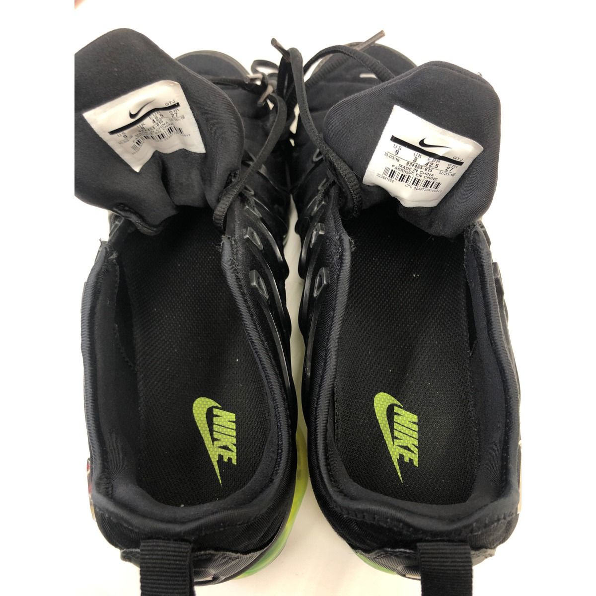 〇〇NIKE ナイキ 靴 AIR VAPORMAX PLUS 27.0cm  924453-015 ブラック×グリーン