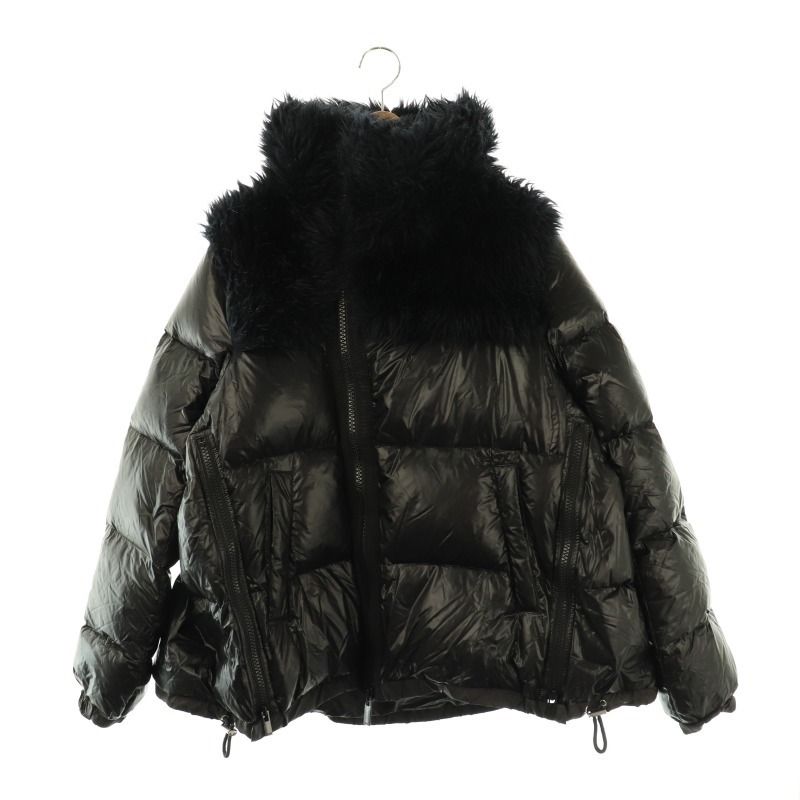 サカイ sacai 18-04041 フェイクボリュームファー ダウン