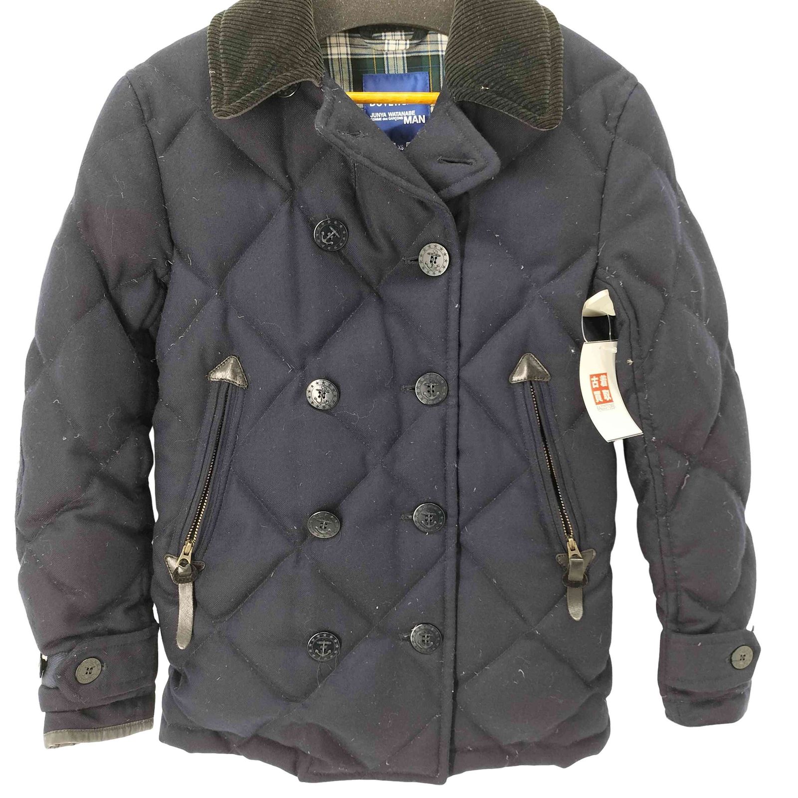 ジュンヤワタナベコムデギャルソンマン JUNYA WATANABE COMME des GARCONS MAN 14AW 襟コーデュロイ切替 キルティングジャケット メンズ JPN：XS 