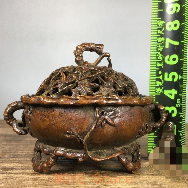 竹節香炉 茶道香炉 銅製 香道具 装飾品 工芸品 置物 - メルカリ