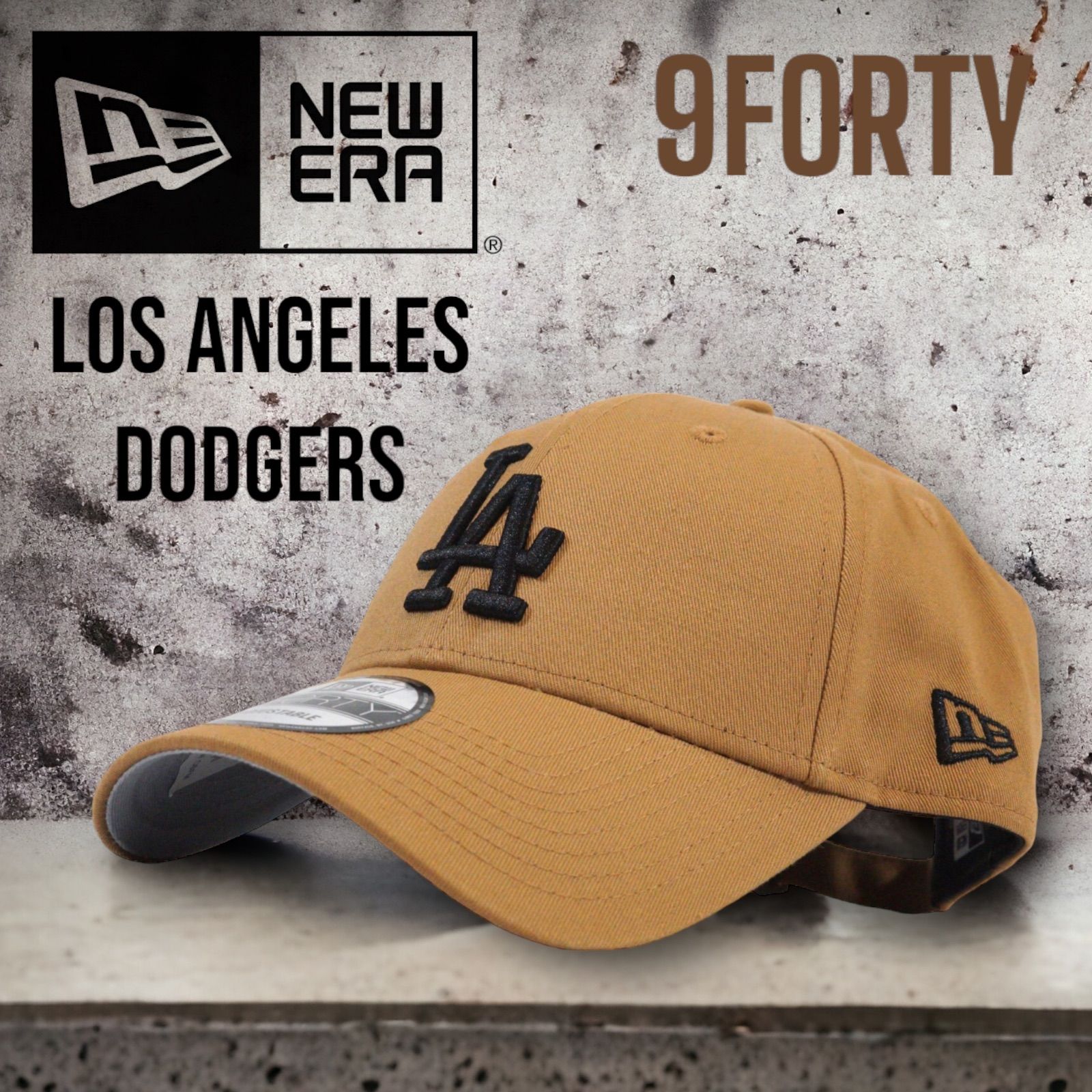 日本未発売New Era 9FORTY Los Angeles  Dodgers LA カーブキャップ　ロサンゼルスドジャース　WB　ニューエラ　カーブキャップ　日本未発売　ウィートカラー　CAP 大谷翔平　山本由伸