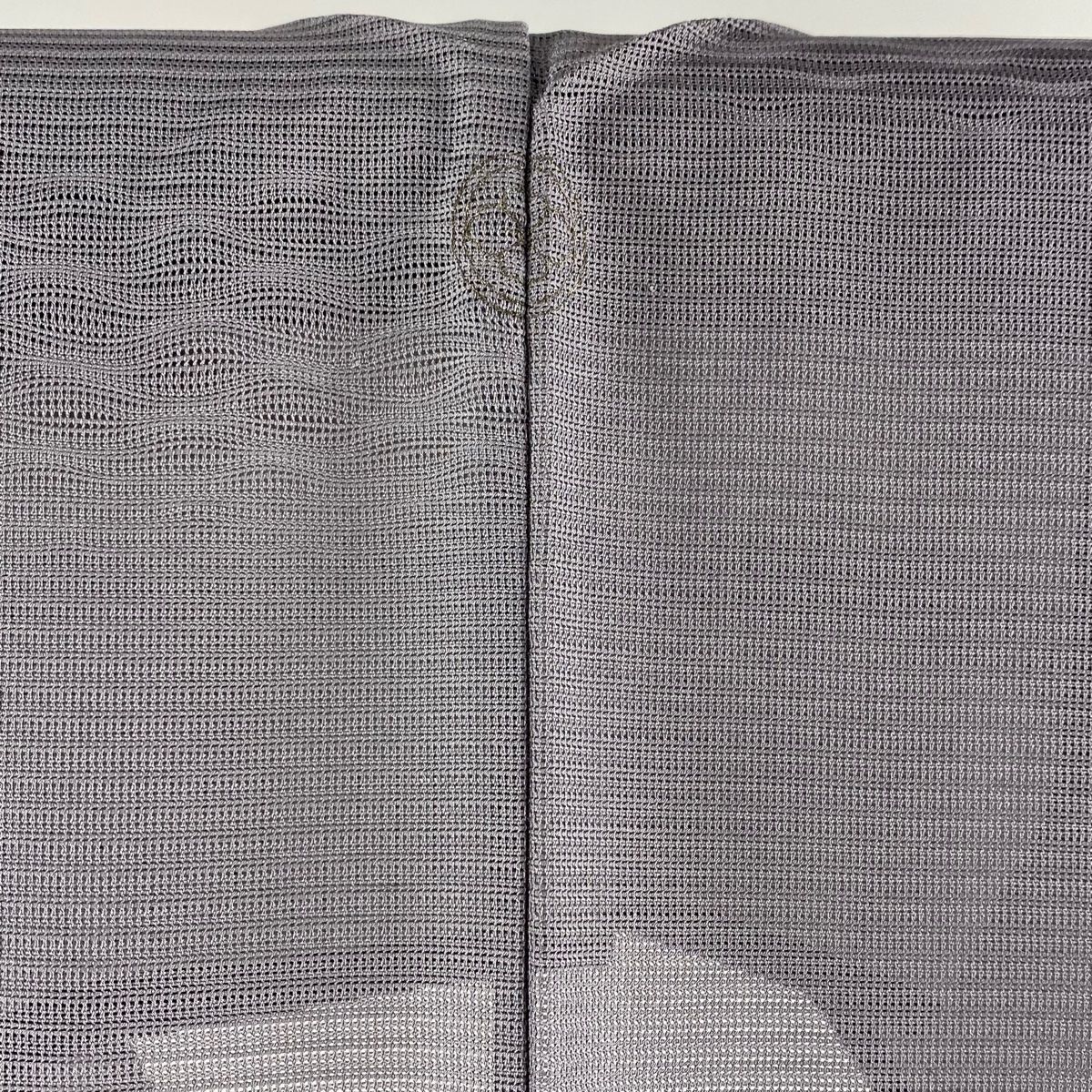 訪問着 身丈167.5cm 裄丈69.5cm L 薄物 絽 松竹梅 橋 刺繍 ぼかし 灰紫  