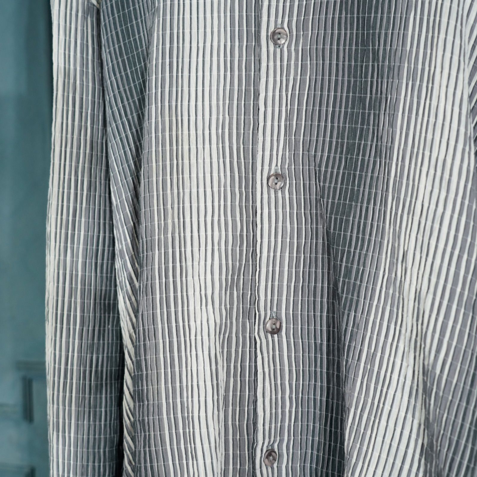 USA VINTAGE GRADATION PATTERNED DESIGN SHEER SHIRT/アメリカ古着 
